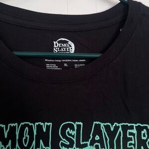 Demon Slayer T Shirt Boys for kids Black,Size XL, 50%Polyester/50% Cotton